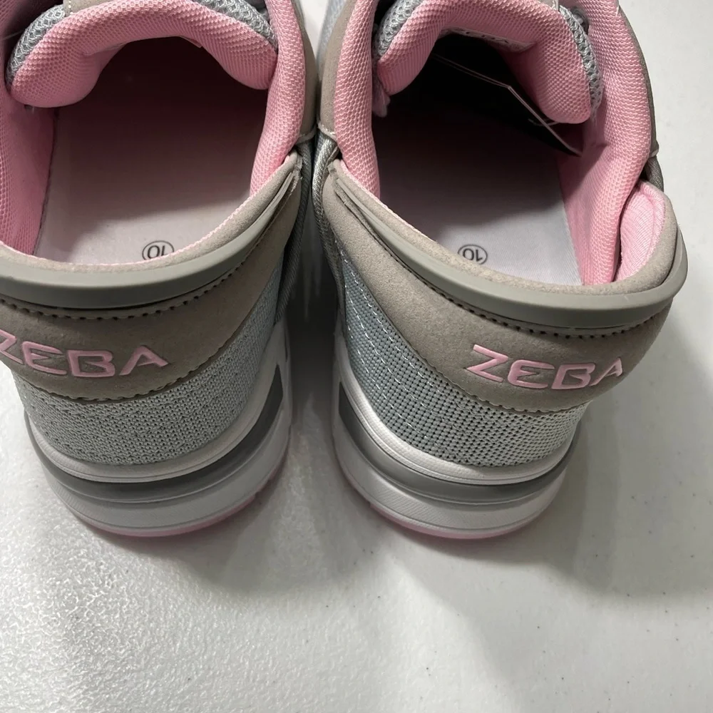 Zeba Gray and Pink Women's Sneakers Size 10 hands free Slipon SB-